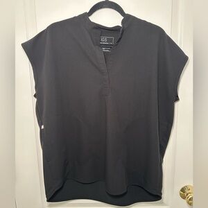 Rafaela Oversized Scrub Top, Black, Medium